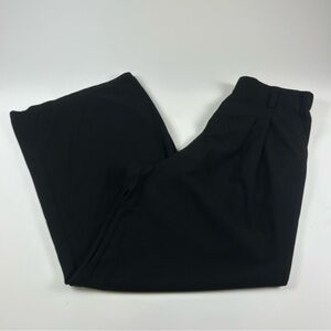 Halara WMNS SZ L Black Wide Leg Baggy Pleated Trousers Regular Flowy Casual